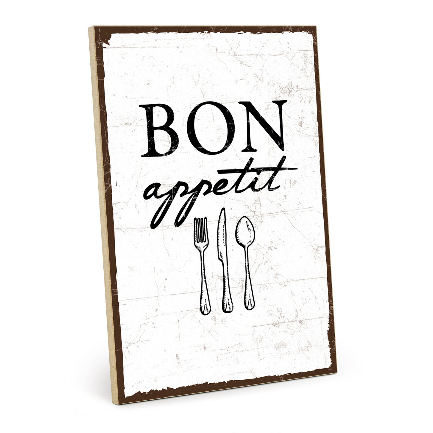 Holzschild mit Spruch - Bon Appetit - Guten Appetit – HS-GH-00124