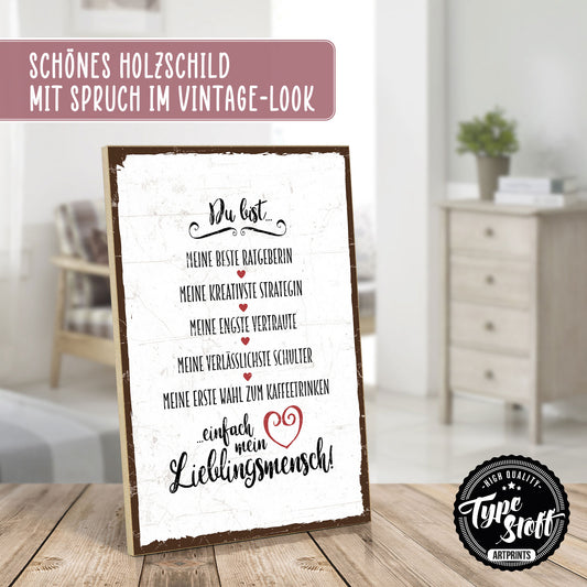 Holzschild mit Spruch - Beste Ratgeberin Mama - HS-GH-00304