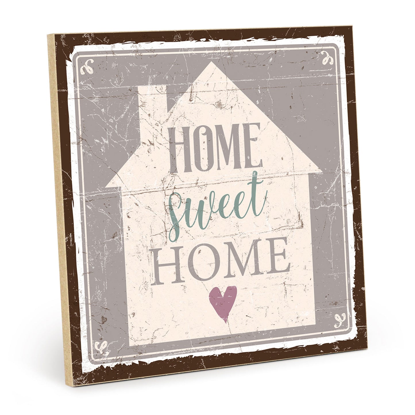 Holzschild mit Spruch - Zuhause - Home sweet home – HS-QN-00526