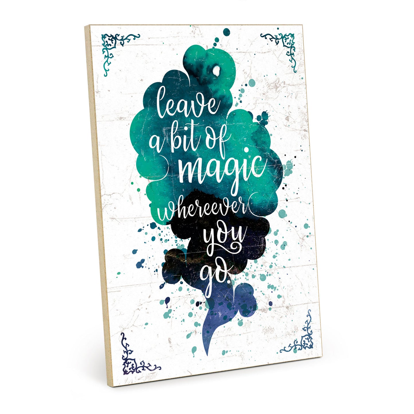 Holzschild mit Spruch - Hygge - Leave a bit of magic – HS-GH-01262