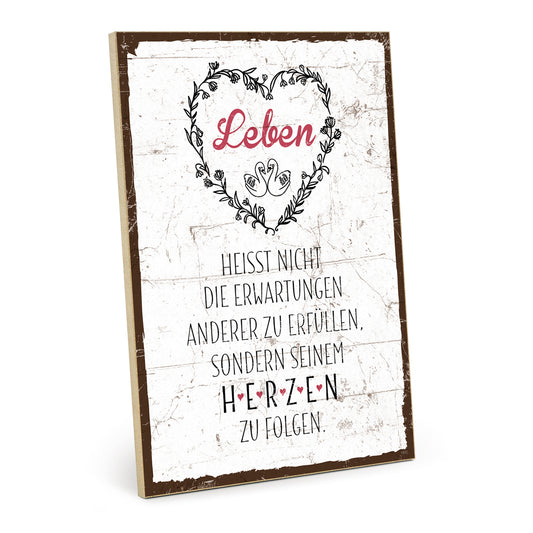 Holzschild mit Spruch - Leben - HS-GH-01402